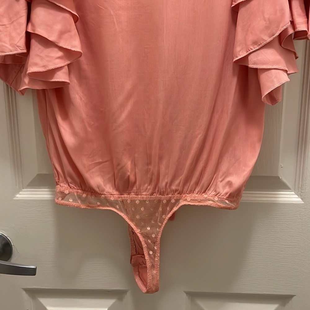 Free People Intimates. Call Me Later Bodysuit. Peach. Size Small. NWOT - Picture 11 of 14